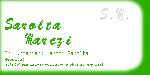 sarolta marczi business card